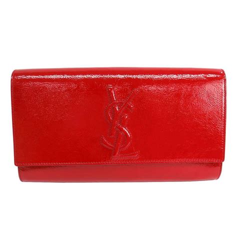 ysl red leather clutch|yves saint laurent clutch sale.